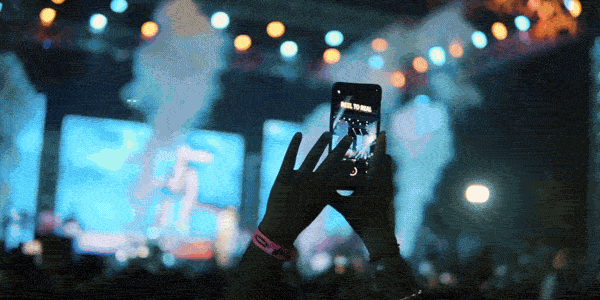 A compilation of GIFs featuring bustling and fun-filled audiences in the crowd.